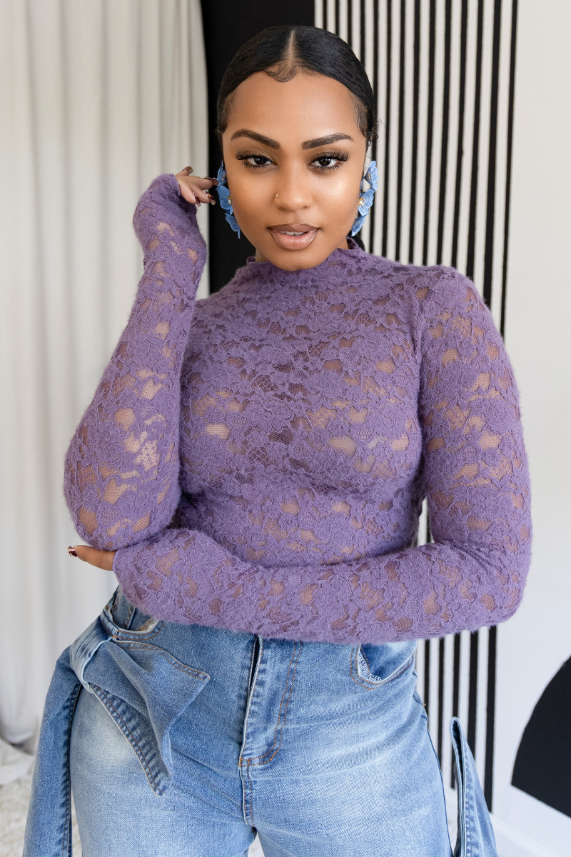 Mystic Orchid Lace top Poise by Priscilla, Inc. Mystic Orchid Lace top Poise by Priscilla, Inc.