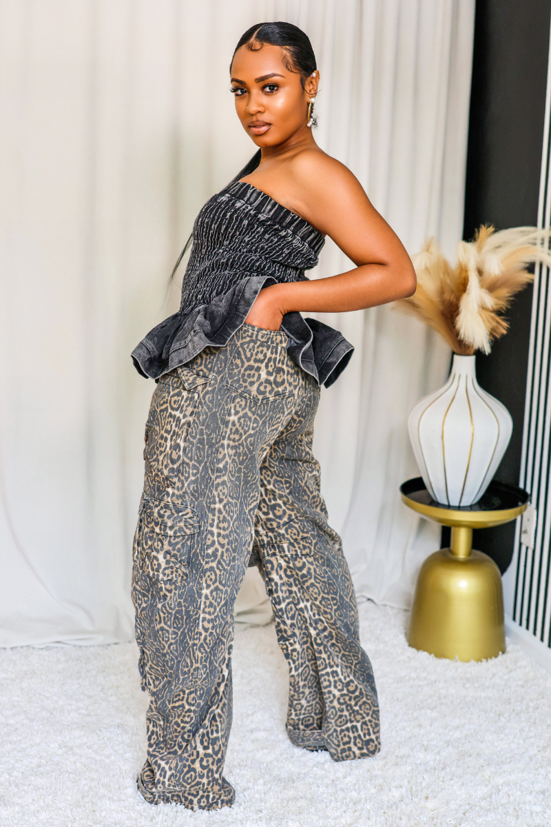 Safari Cargo Print Pants