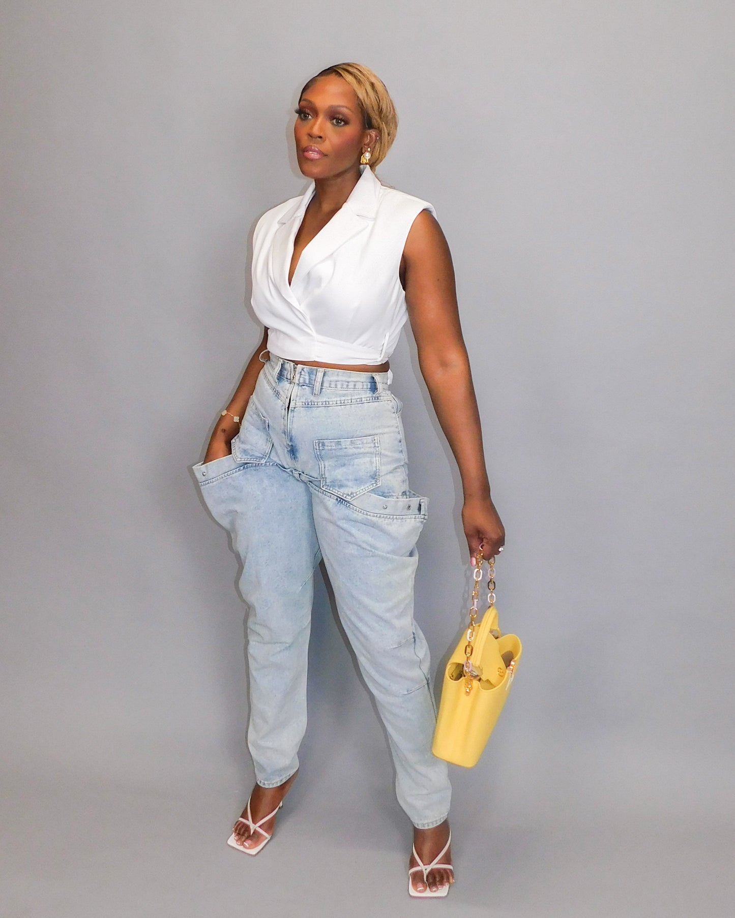 Slash Open Denim Jeans (FINAL SALE)