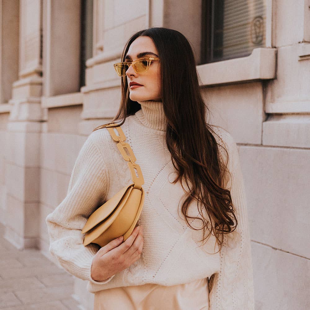 Luxe Essence Shoulder Bag in Yellow