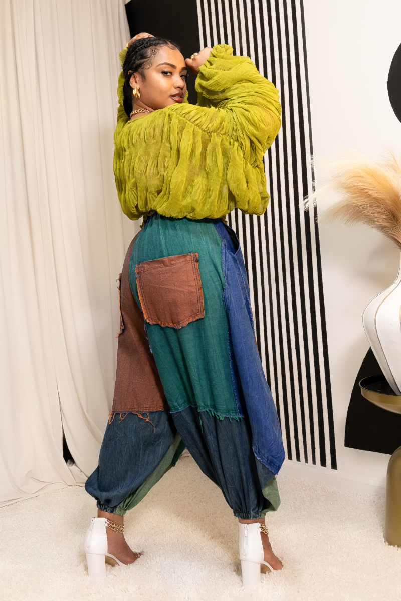 Boho Bliss patchwork Harem Pants