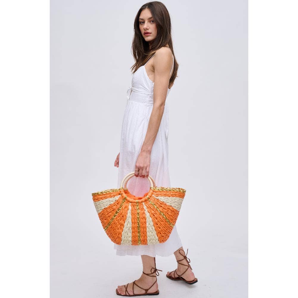 Solar Breeze Straw Beach Tote
