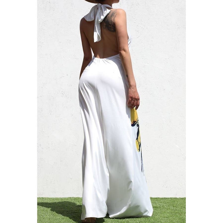 Nautical Sunburst Halter Dress (FINAL SALE)