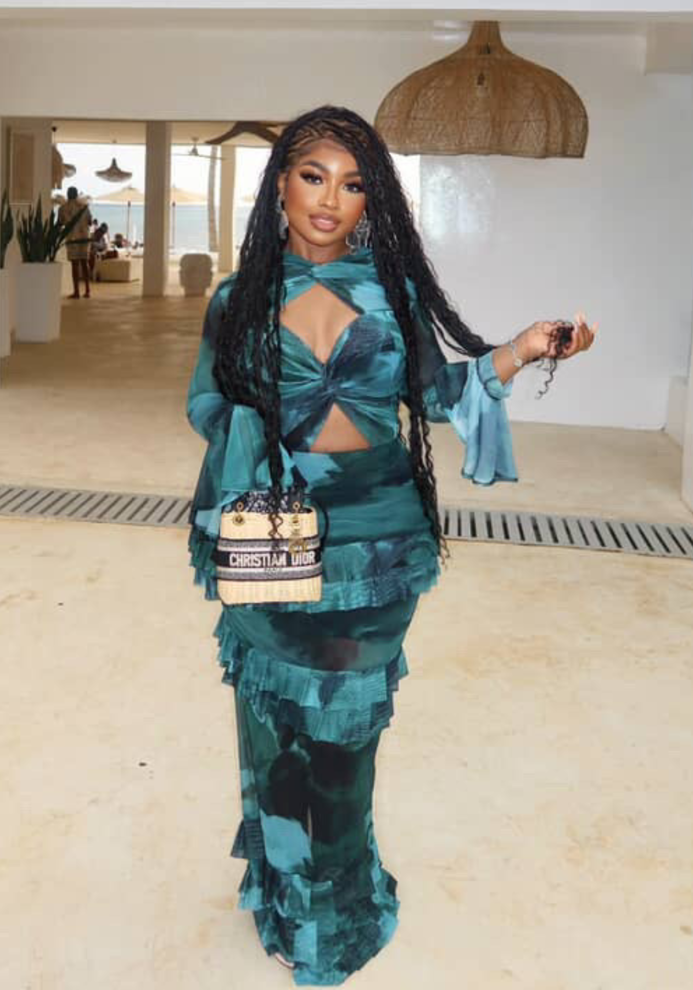 Abena Maxi Cut-Out Dress