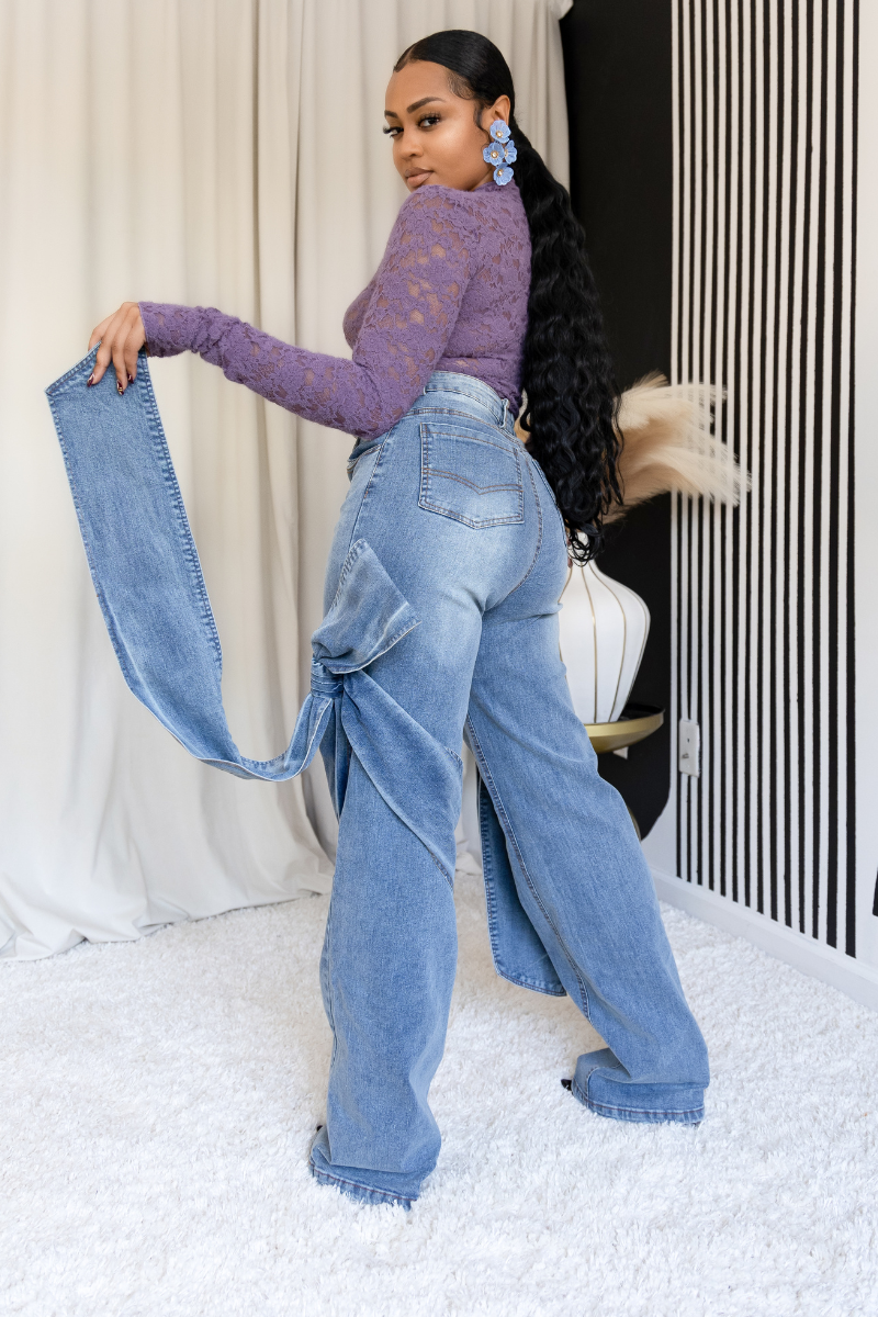 Bow Babe Denim Pants