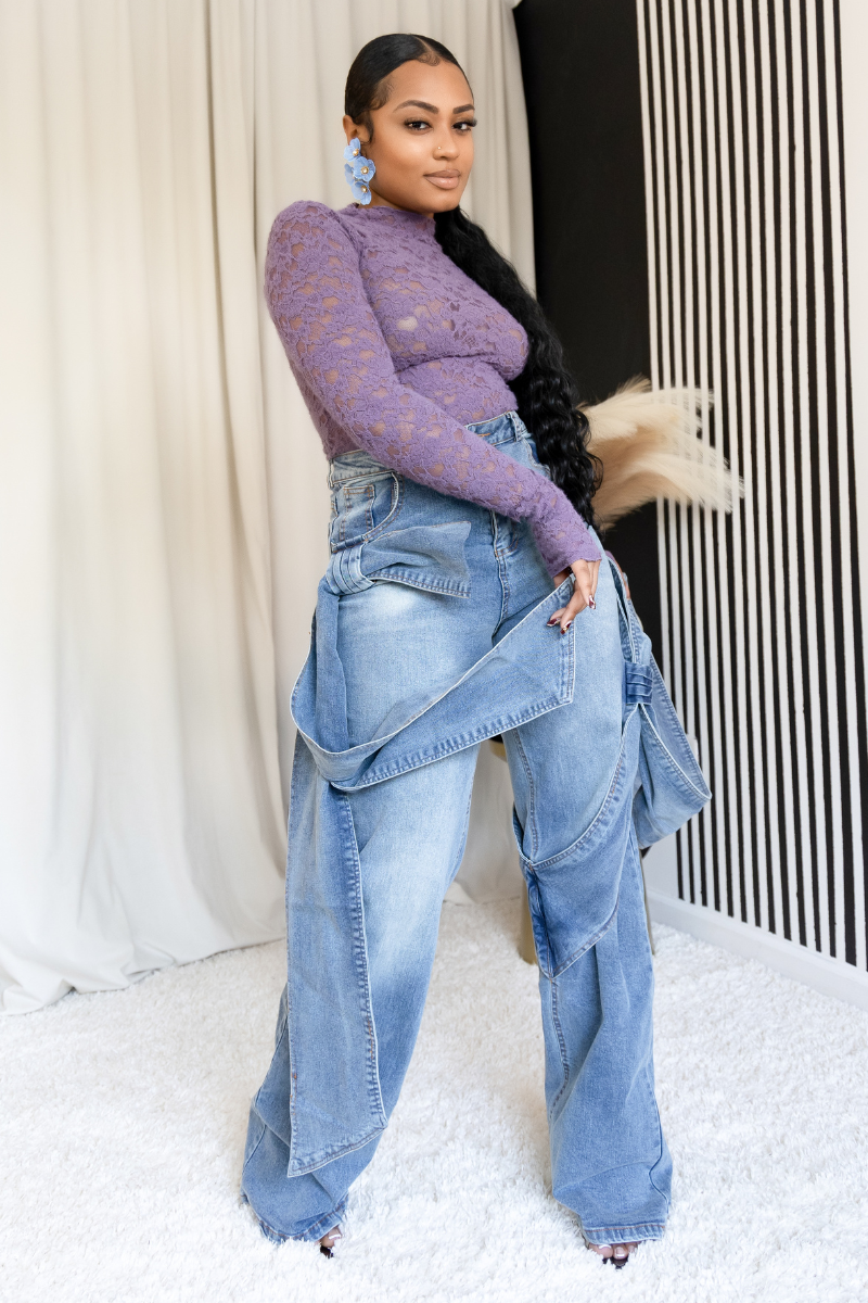 Bow Babe Denim Pants