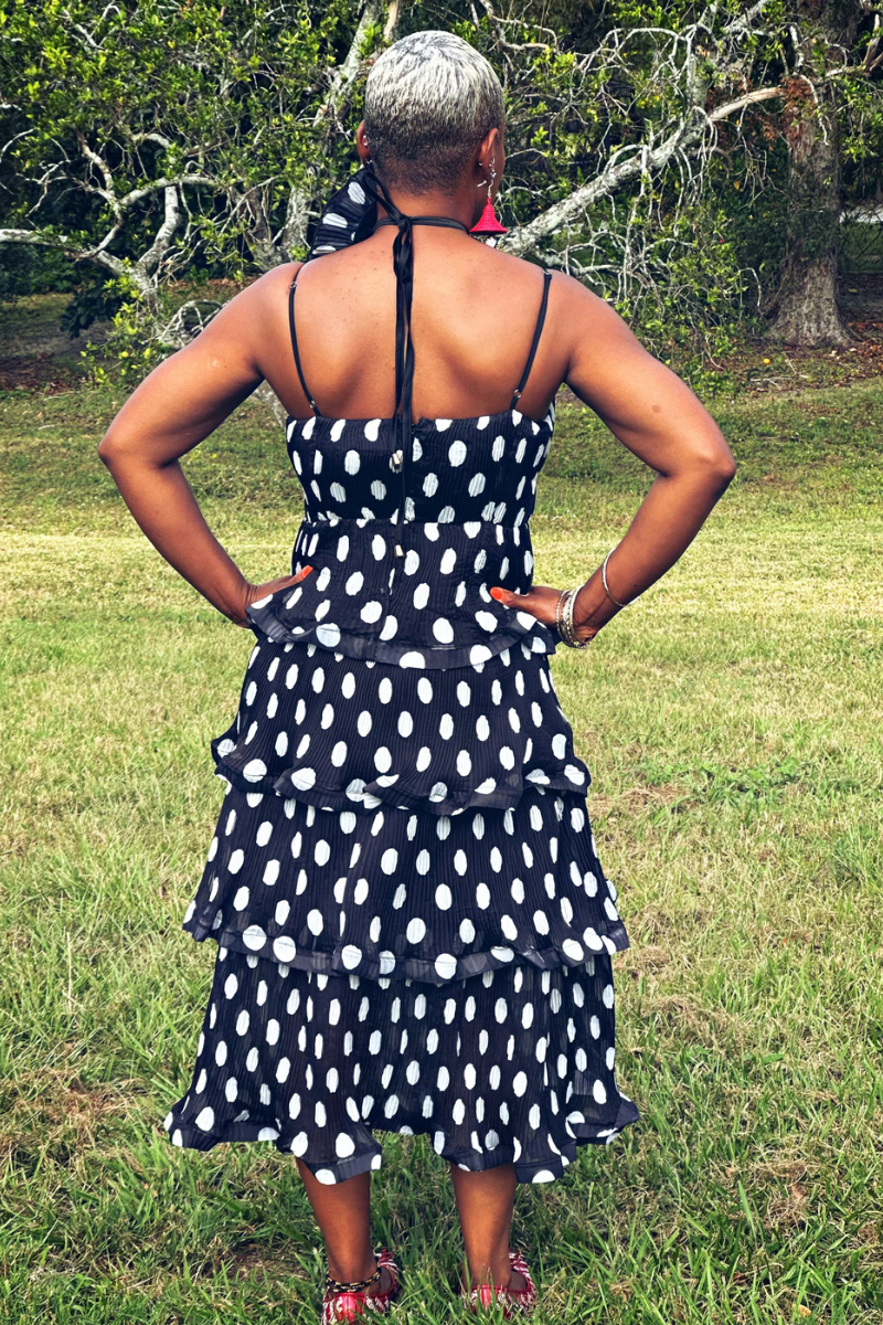 Polka Dot Charm Midi Dress (FINAL SALE)