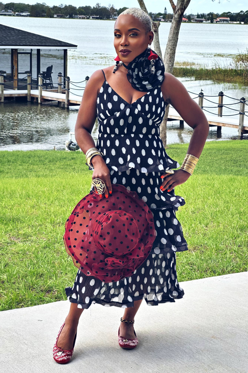 Polka Dot Charm Midi Dress (FINAL SALE)