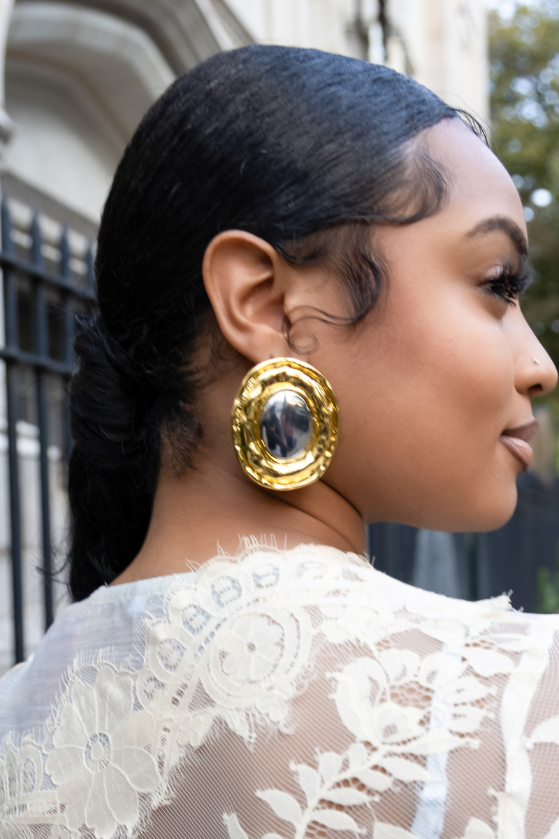 Glamour Circle Drop Earrings