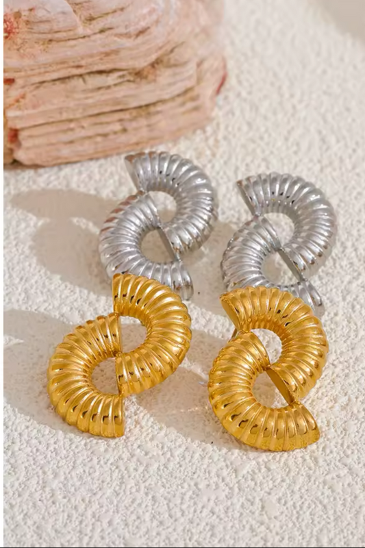 Puffy Hard Shell Hoop Earrings