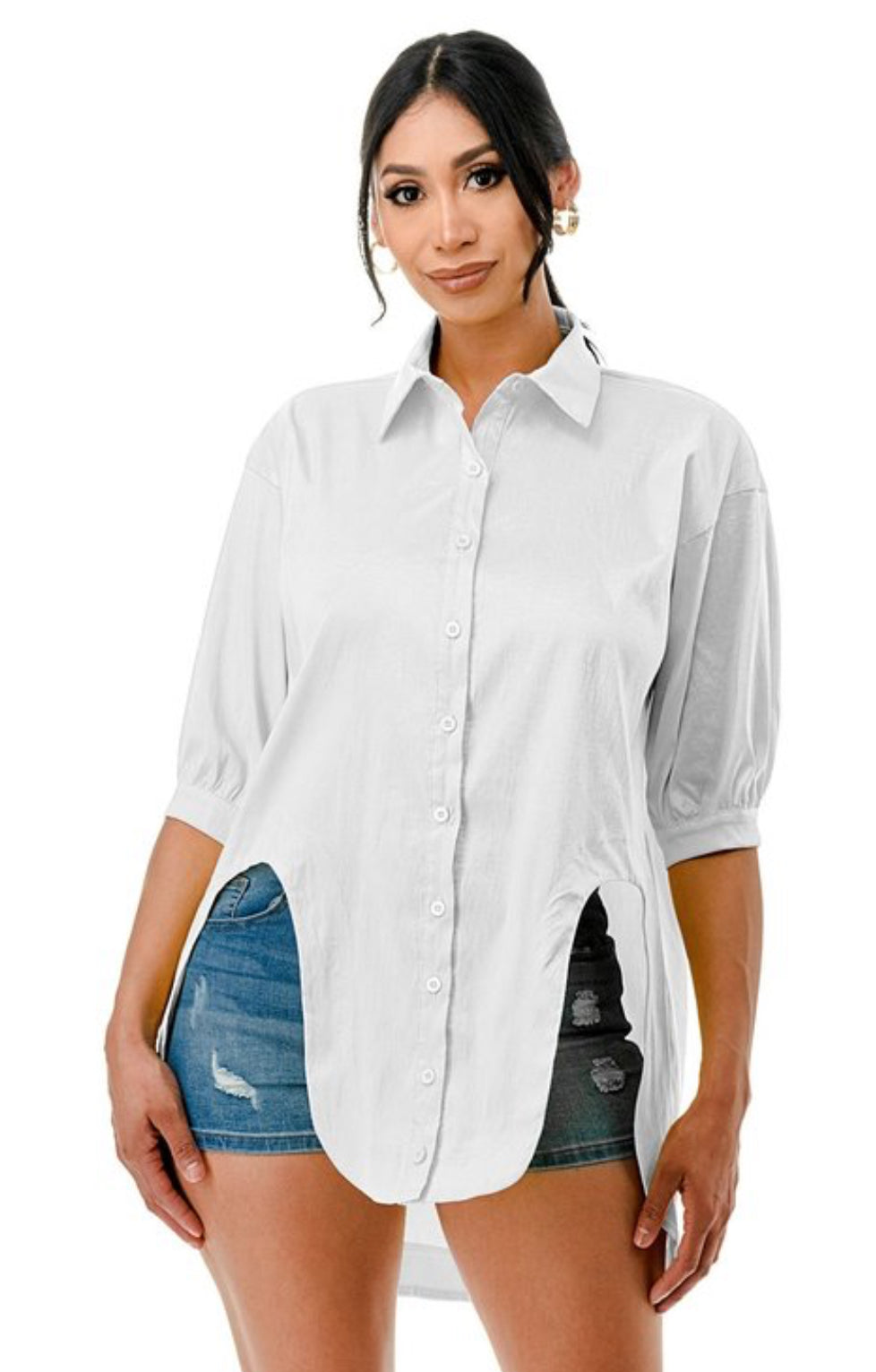 Chic Split Shirt (FINAL SALE)