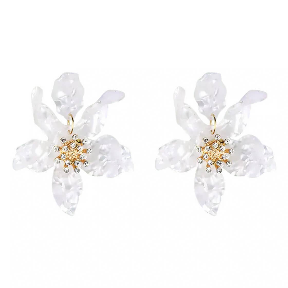 Romantic White Flower Earrings (SHIPS JULY 9TH 2024)