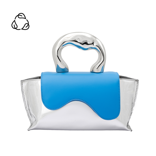 Akari Blue Drop Recycled Top Handle Bag